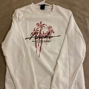 White & Red Sweatshirt